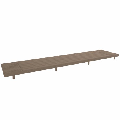 Fucino 180cm Bench Seat Pad in Taupe Fucino 180cm Bench Seat Pad in Taupe