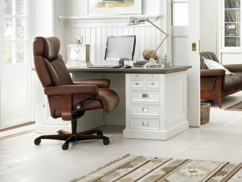 Stressless Magic Leather Office Chair by Ekornes