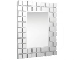 Large Mirror With Glass Tile Effect Frame
