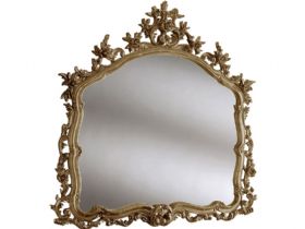 Ornate Gold Leaf Overmantle Mirror