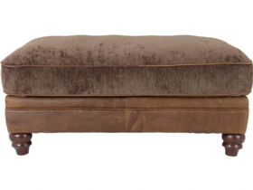Carnegie Leather & Fabric Footstool