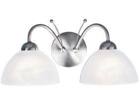 Milanese 2 Light Satin Silver Wall Fitting