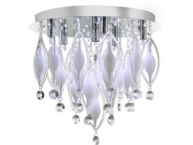 6 Light Spindle Chrome Ceiling Fitting