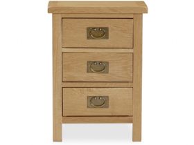 Fairfax Compact Oak Bedside Table with Drawers