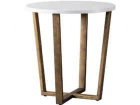 Zin Marble Round Side Table
