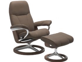 Stressless Consul Large Chair & Stool with Signature Base Promo