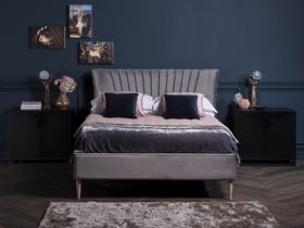 Lillie king size velvet detailed Bed frame available at Lee LONGLANDS