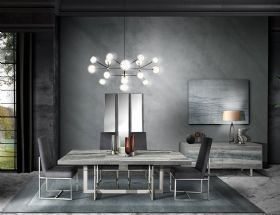 Hansetta grey marble top dining table available at Lee Longlands