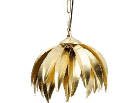 Polished Brass Palm Tree Pendant