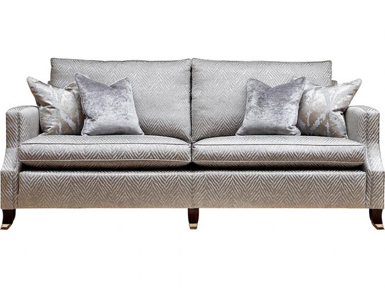 Duresta Amelia fabric grey grand sofa available at Lee Longlands