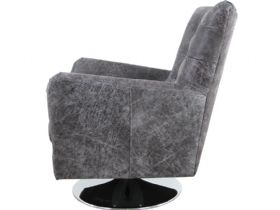 Canyon Leather Swivel Chair Side