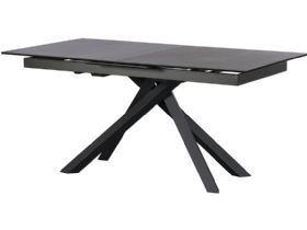 Santiago 160cm contemporary dark grey extending dining table available at Lee Longlands