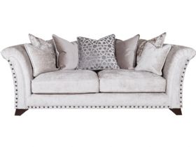 Lana Pillow Back Fabric 3 Seater Sofa