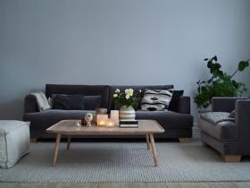 Brandon dark grey fabric 3 seater sofa interest free credit available