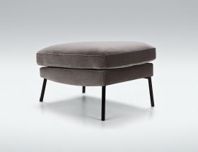 Sits Alex rectangle fabric footstool available at Lee Longlands