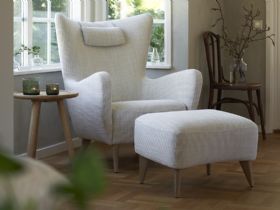 Elsa contemporary grey armchair available at Lee Longlands