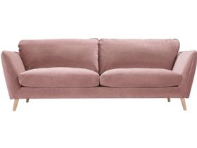 Stella contemporary pink fabric sofa available at Lee Longlands