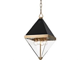 Coltrane brass 4 light ceiling pendant available at Lee Longlands