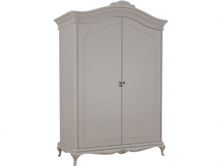 Etienne large grey classic French style wide wardrobe available at Lee Longlands