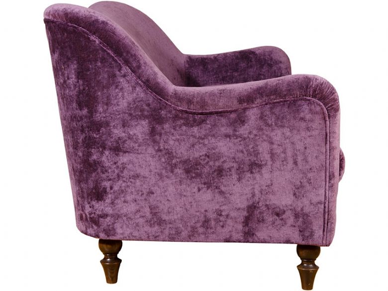 Spink and Edgar Tiffany purple fabric sofa available at Lee Longlands