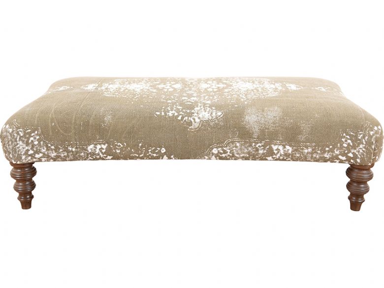 Tetrad Jacaranda beige patterned fabric stool available at Lee Longlands
