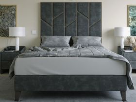 Caspian super king art deco ottoman bed frame available at Lee Longlands