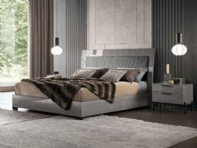 Sotomura contemporary grey bedframe available at Lee Longlands