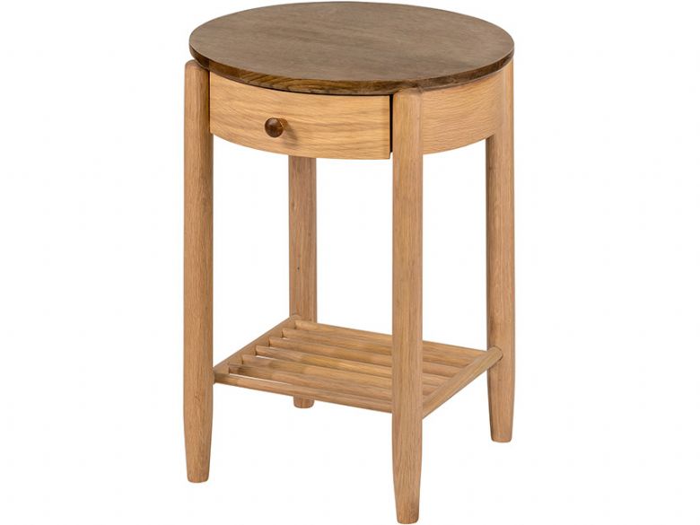 Marvic round nightstand available at Lee Longlands