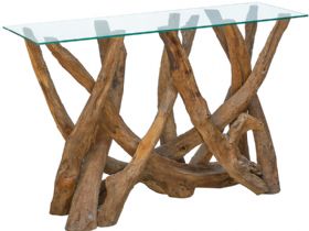 Maple root console table