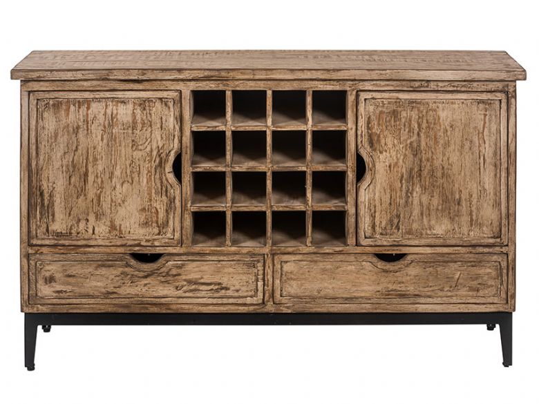 Davos reclaimed pine and iron sideboard available at Lee Longlands