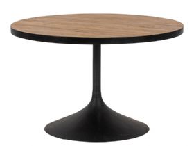Heston reclaimed pine and black iron dining table available at Lee Longlands