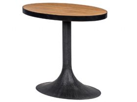 Heston reclaimed pine and black iron side table available at Lee Longlands