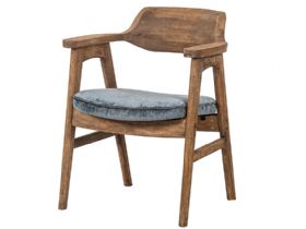 Heston reclaimed pine dining chair with armrest available at Lee Longlands