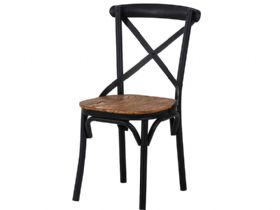 Heston reclaimed pine and iron dining chair available at Lee Longlands
