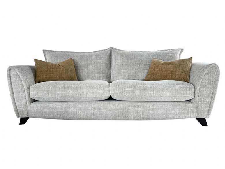 Lola 4 seater standard back sofa in grey textured fabric available at lee longlands