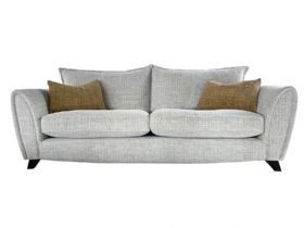 Lola 4 seater standard back sofa in grey textured fabric available at lee longlands