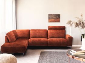 Arya fabric/leather corner group range available at Lee Longlands