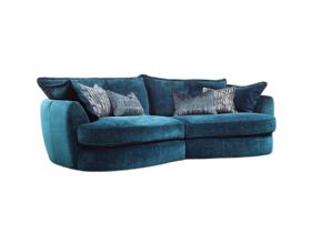 Boutique small sofa section in blue velvet available at lee longlands