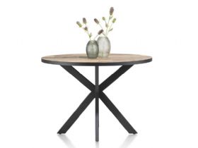 Habufa Avalox 1.5m round reclaimed wood bar table available at Lee Longlands