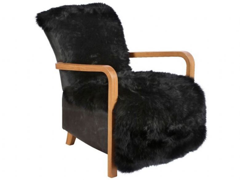 Shaun Baa Baa Black lambswool chair available at Lee Longlands