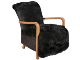 Shaun Baa Baa Black lambswool chair available at Lee Longlands