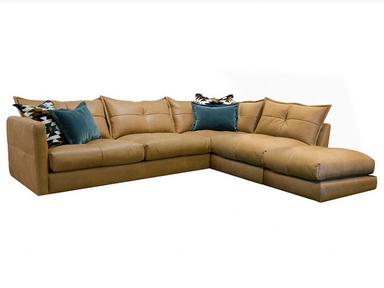 Troy leather 3 Seater Corner & Chaise Sofa available at Lee Longlands