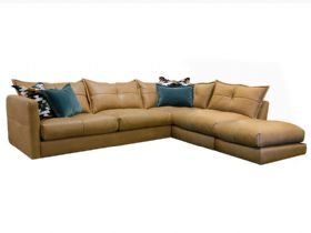 Troy leather 3 Seater Corner & Chaise Sofa available at Lee Longlands