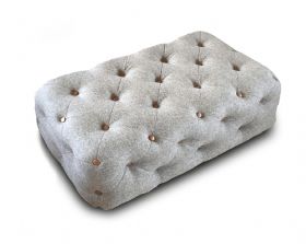 Chester Club Rectangle Button Footstool