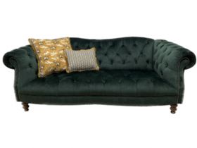 Chatsworth velvet 3 seater sofa available at Lee Longlands