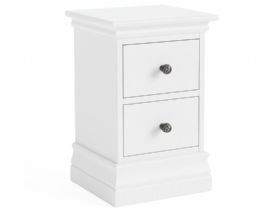 Bordeaux wooden 2 drawer narrow bedside available at Lee Longlands