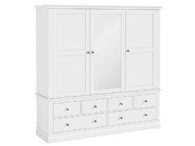 Bordeaux Triple Wardrobe with 6 Drawers available at Lee Longlands