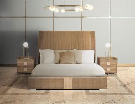 Stone International Westin Leather upholstered bed available at Lee Longlands