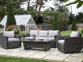Sorrento 5 Piece Garden Seater Lounge Set in Grey