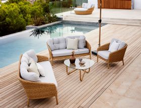 Cane&#045;line Ocean woven garden lounge chair available at Lee Longlands